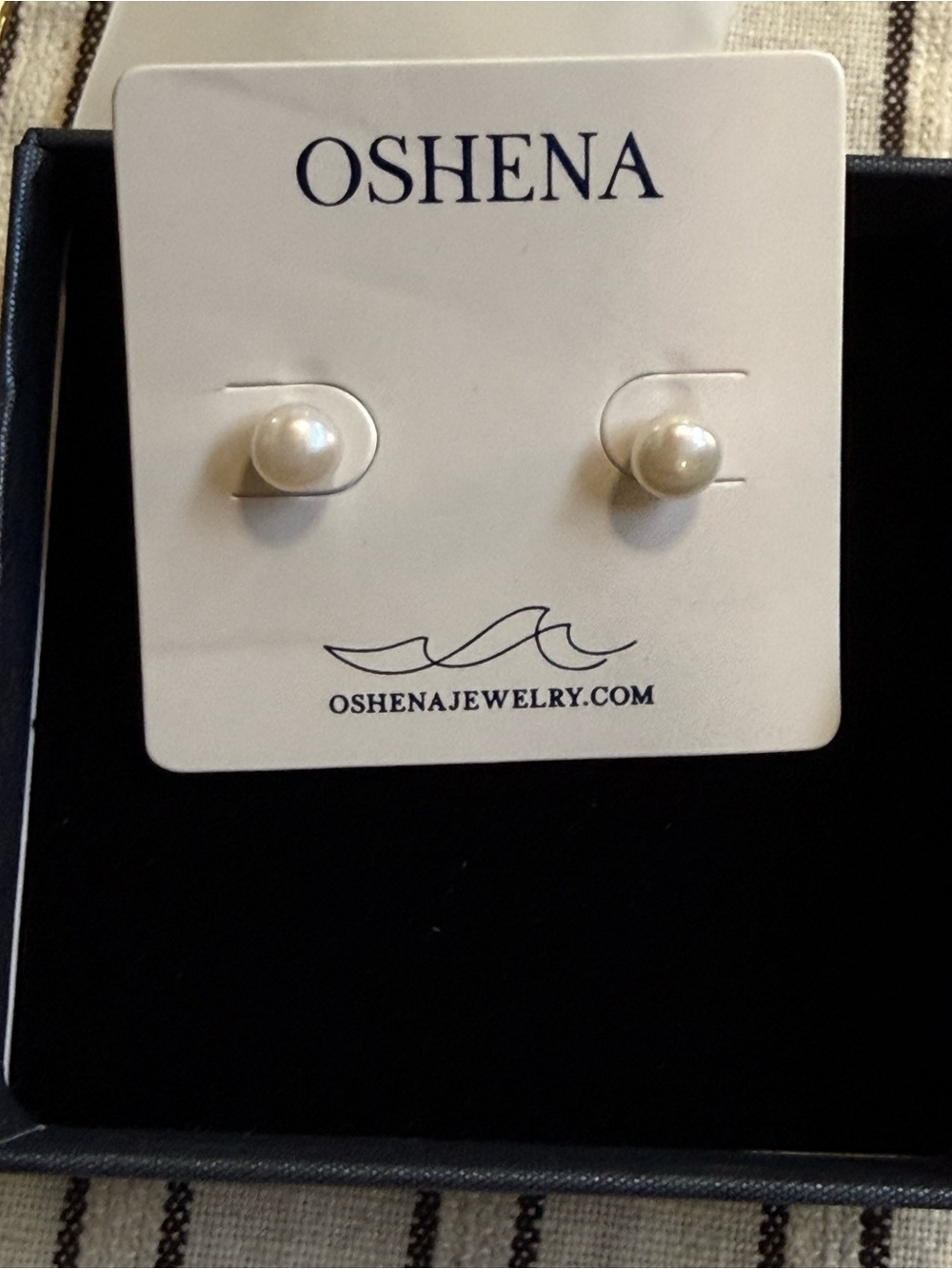 Oshena Cream Pearl Stud Earrings - Classic Pearl Posts